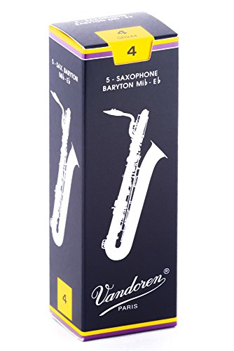[SR 244] Vandoren Bari Sax Traditional Reeds Strength #4; Box of 5