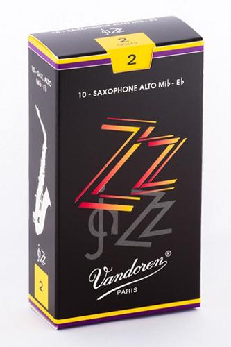 [SR412] Vandoren Alto Sax ZZ Reeds Strength #2; Box of 10