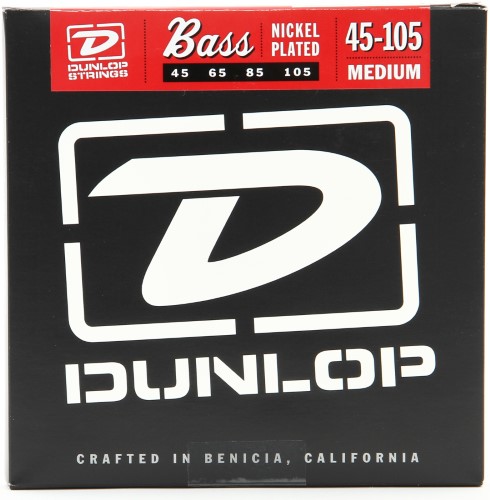 [DBN45105] Dunlop DBN45105 Nickel Wound Steel Bass Guitar Strings - .045-.105 Medium