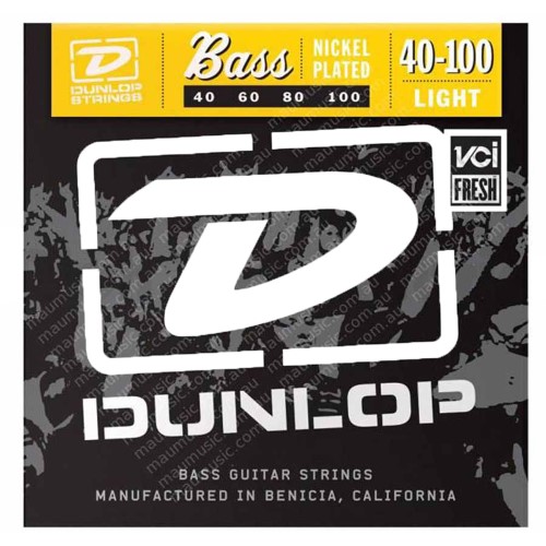 [DBN40100] Dunlop DBN40100 Nickel Light 4 String Stainless Steel Bass Guitar Strings .40-.100
